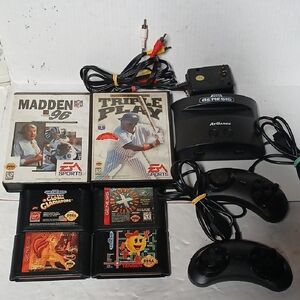 Sega Genesis AT games 81 built in games,2 controllers +6 extra games shown,works